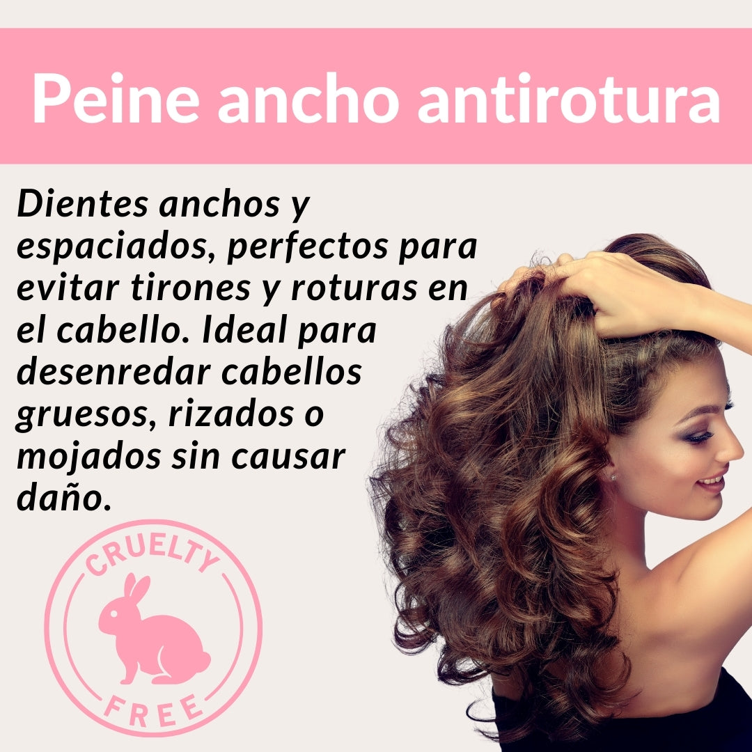 Peine Ancho - Rosa
