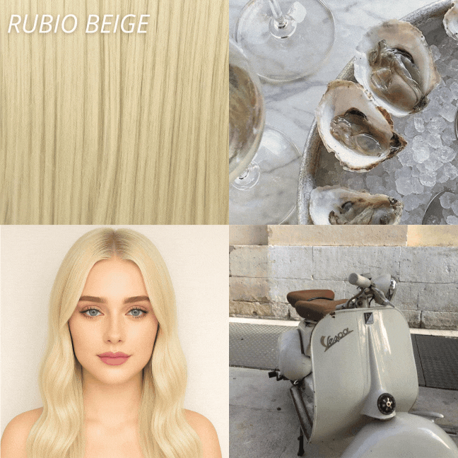 Extensiones Lisas Con Hilo Invisible y clips 45cm