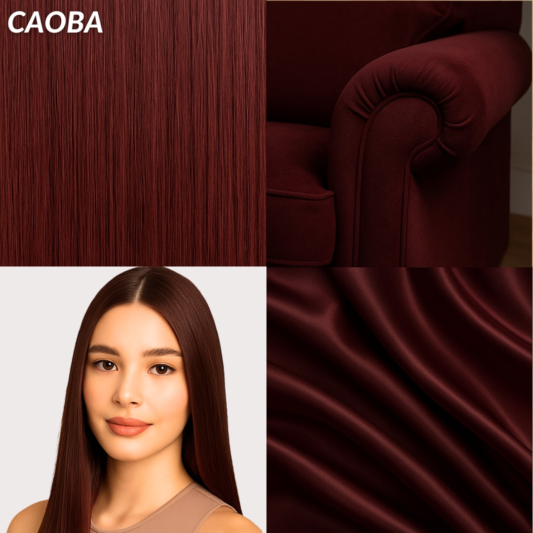 Extensiones Lisas Con Hilo Invisible y clips 45cm