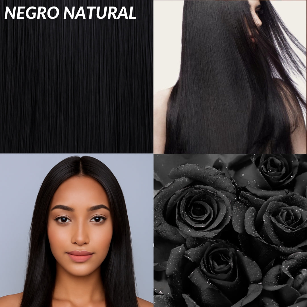 Extensiones Lisas Con Hilo Invisible y clips 45cm
