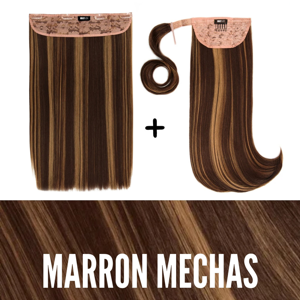 PACK DE EXTENSIONES: MELENA COMPLETA + COLETA VOLUMINOSA