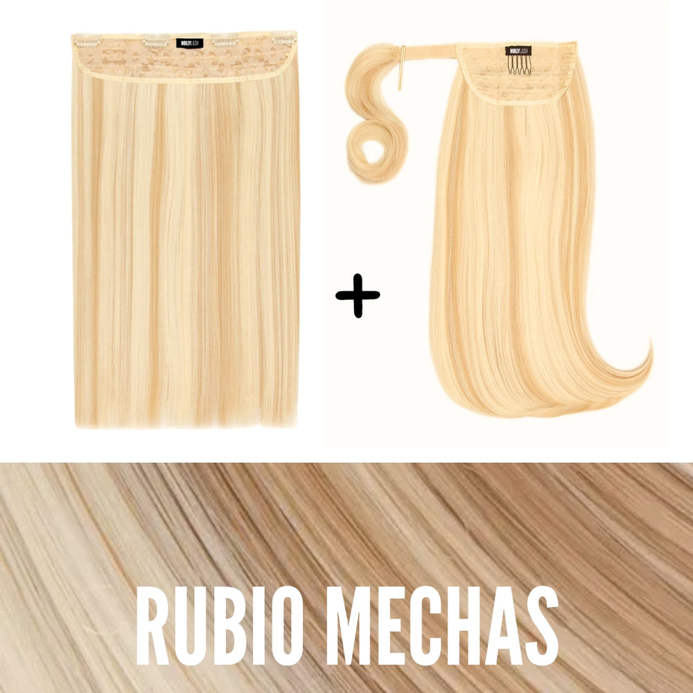 PACK DE EXTENSIONES: MELENA COMPLETA + COLETA VOLUMINOSA