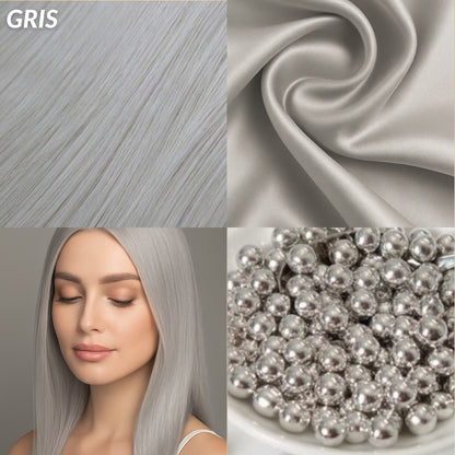 Extensiones Lisas Con Hilo Invisible y clips 45cm