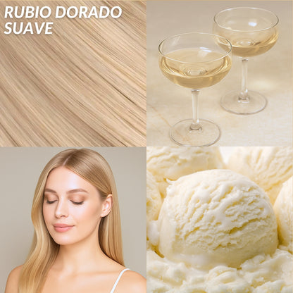 Extensiones Lisas Con Hilo Invisible y clips 45cm